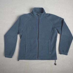 Columbia Fleece Jacket Full Zip Warm Activewear Outdoor Blue Womens M